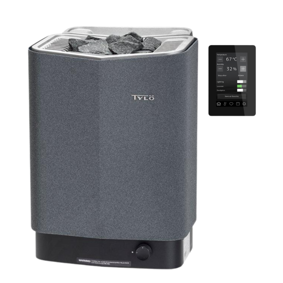 Elektrinė pirties krosnelė TYLO SENSE COMBI GREY 6,6 kW<br>Tylo Pure