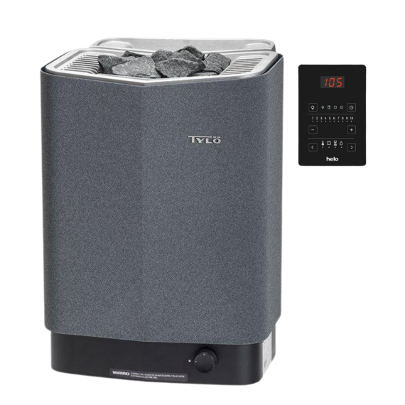 Elektrinė pirties krosnelė TYLO SENSE COMBI GREY 6,6 kW<br>Tylo Pure
