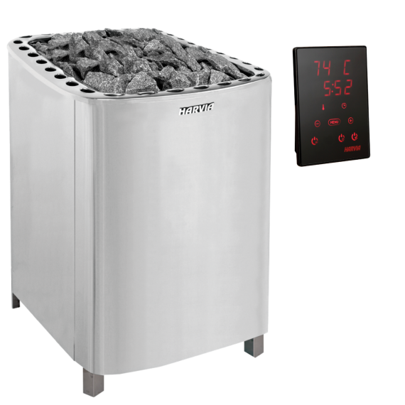 Elektrinė pirties krosnelė HARVIA CLUB PRO STEEL 26,0 kW su Xenio valdymu, Pirties krosnelės be garo generatoriaus