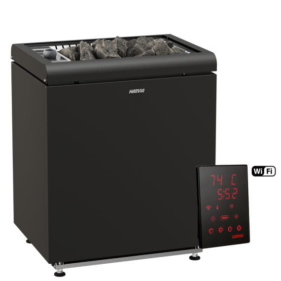 Elektrinė pirties krosnelė HARVIA CONCEPT R COMBI 13,2 kW su Xenio Combi Wifi valdymu, Pirties krosnelės su garo generatoriumi