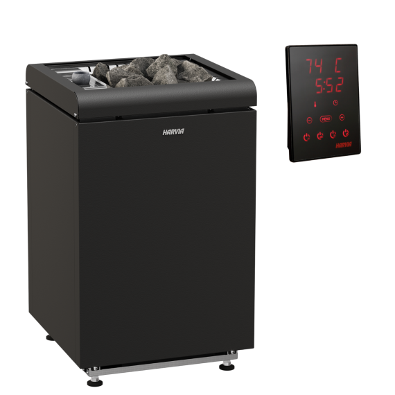 Elektrinė pirties krosnelė HARVIA CONCEPT R COMBI 10,0 kW su Xenio Combi valdymu, Pirties krosnelės su garo generatoriumi