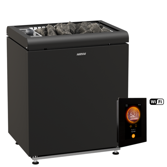 Elektrinė pirties krosnelė HARVIA CONCEPT R COMBI 16,0 kW su Fenix Combi Wifi valdymu, Pirties krosnelės su garo generatoriumi