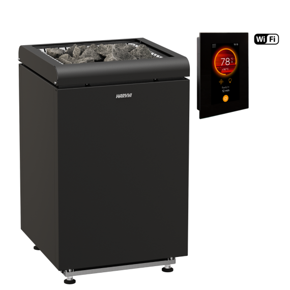 Elektrinė pirties krosnelė HARVIA CONCEPT R 10,5 kW su Fenix Wifi valdymu, Pirties krosnelės be garo generatoriaus
