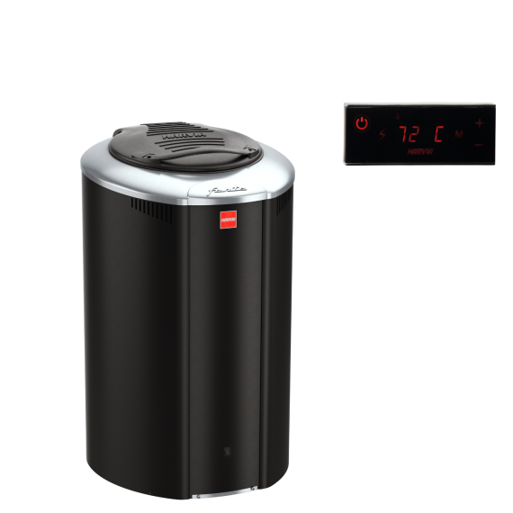 Elektrinė pirties krosnelė HARVIA FORTE BLACK 9,0 kW AFB9 su Xafir valdymu, Akumuliacinės pirties krosnelės