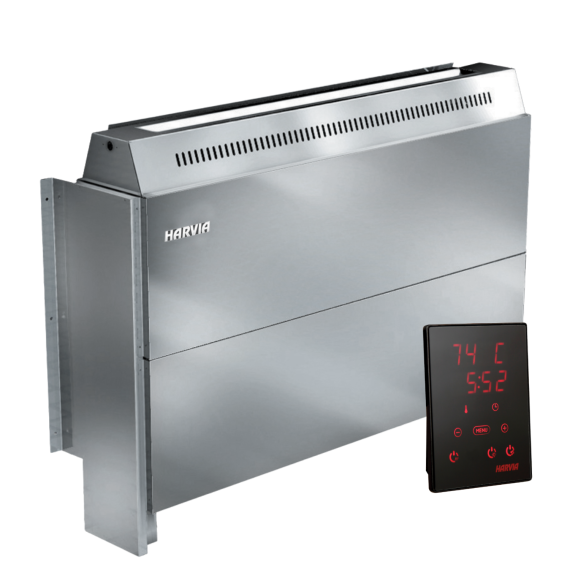 Elektrinė pirties krosnelė HARVIA HIDDEN HEATER STEEL 12,0 kW su Xenio valdymu, Pirties krosnelės be garo generatoriaus
