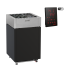 Elektrinė pirties krosnelė HARVIA QUBE COMBI BLACK 10,0 kW su Xenio Combi Wifi valdymu, Pirties krosnelės su garo generatoriumi