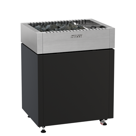 Elektrinė pirties krosnelė HARVIA QUBE COMBI BLACK 13,2 kW QU135S be valdymo, Pirties krosnelės su garo generatoriumi