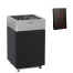 Elektrinė pirties krosnelė HARVIA QUBE COMBI BLACK 10,0 kW su Xenio Combi valdymu, Pirties krosnelės su garo generatoriumi
