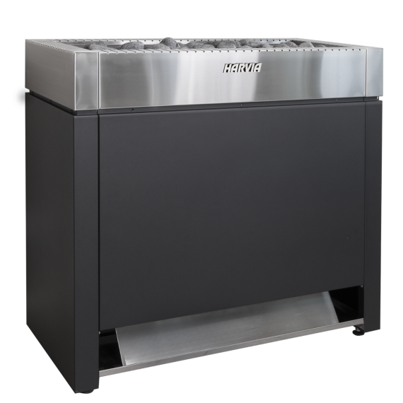 Elektrinė pirties krosnelė HARVIA QUBE PRO BLACK 30,0 - 36,0 kW QU360E be valdymo, Pirties krosnelės be garo generatoriaus
