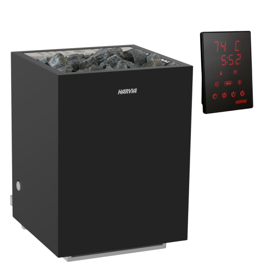 Elektrinė pirties krosnelė HARVIA VIRTA WALL COMBI 6,0 kW su Xenio Combi valdymu, Pirties krosnelės su garo generatoriumi