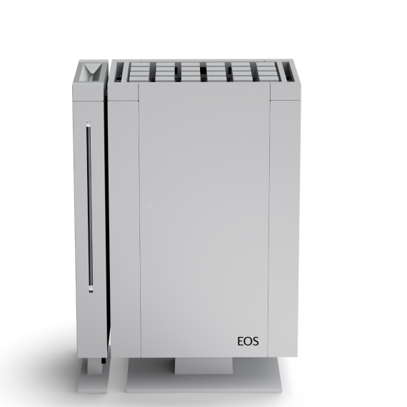 Elektrinė pirties krosnelė EOS MYTHOS S45 WHITE 15,0 kW Vapor 2,0 kW iš kairės, EOS elektrinės pirties krosnelės