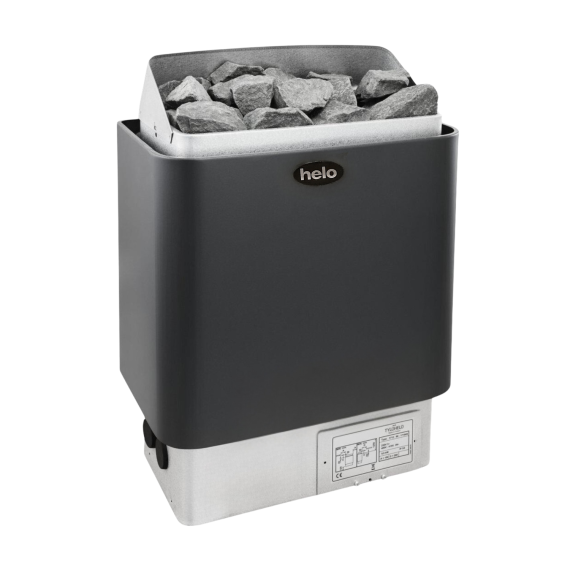 Elektrinė pirties krosnelė Helo Cup Graphite D/STJ 4,5 kW be valdymo pulto, Helo elektrinės pirties krosnelės