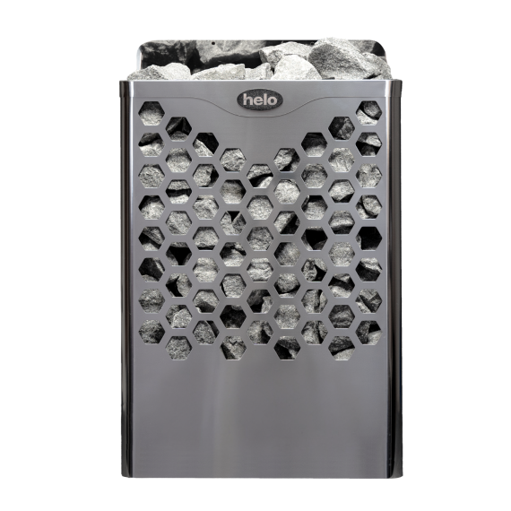 Elektrinė pirties krosnelė Helo Hanko Chrome D/STJ 6,0 kW be valdymo pulto, Helo elektrinės pirties krosnelės