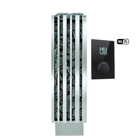 Elektrinė pirties krosnelė IKI MONOLITH 13,8 kW su UKU Wifi Glass valdymu, IKI elektrinės pirties krosnelės