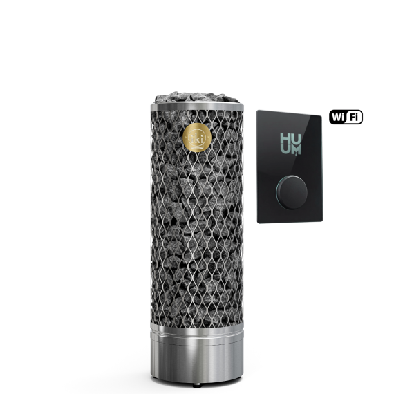 Elektrinė pirties krosnelė IKI PILLAR 6,6 kW su UKU Wifi Glass, IKI elektrinės pirties krosnelės