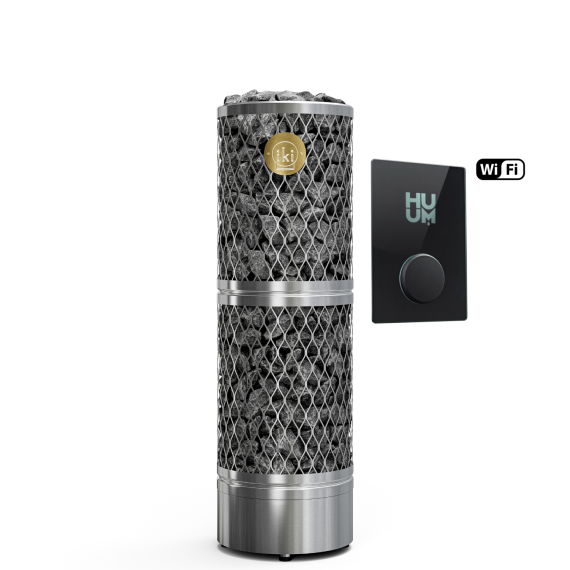 Elektrinė pirties krosnelė IKI PILLAR 9,0 kW su UKU Wifi Glass, IKI elektrinės pirties krosnelės