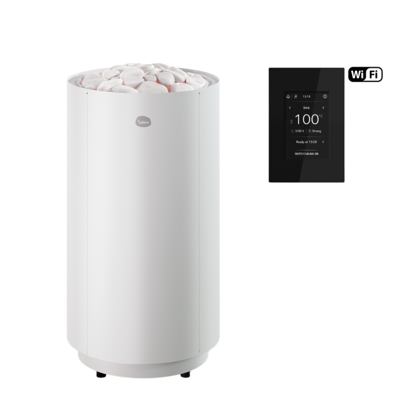 Elektrinė pirties krosnelė TULIKIVI USVA L WHITE 15,3 kW su Tulikivi Wifi valdymu, Tulikivi elektrinės pirties krosnelės