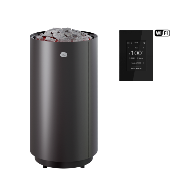 Elektrinė pirties krosnelė TULIKIVI USVA L BLACK 12,8 kW su Tulikivi Wifi valdymu, Tulikivi elektrinės pirties krosnelės