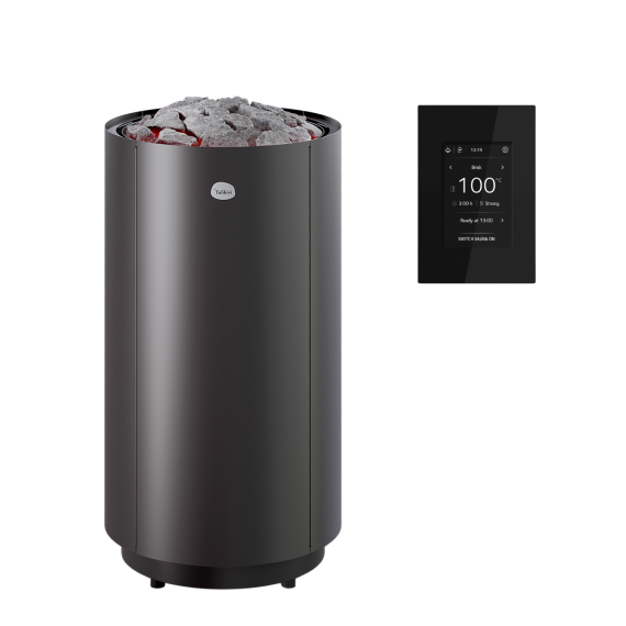 Elektrinė pirties krosnelė TULIKIVI USVA L BLACK 12,8 kW su Tulikivi Local valdymu, Tulikivi elektrinės pirties krosnelės