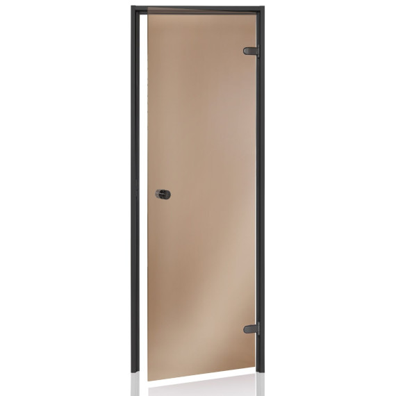 Garinės pirties durys AD AU BLACK 7 x 190<br>Skaidri