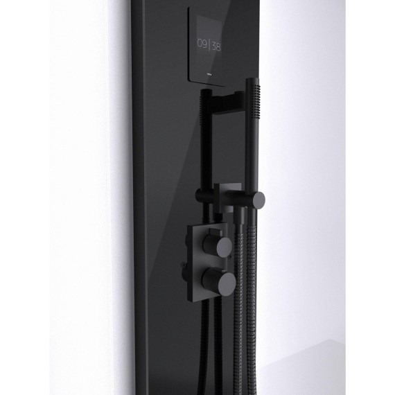 Garo dušas TYLO STEAM VISTA DOUBLE CORNER 160 kairė Matt Black, Garinės dušo kabinos - Patirtimi grįsti sprendimai pirties statybai