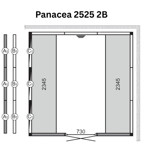 Garinės pirties kabina TYLO PANACEA  2525 2B, Garinės pirtys