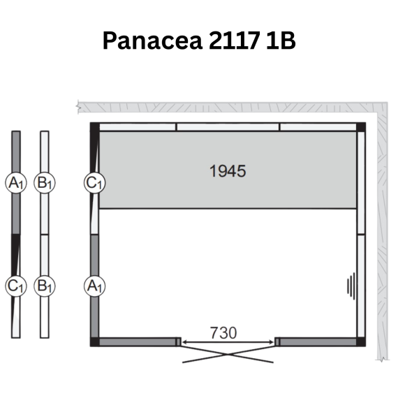 Garinės pirties kabina TYLO PANACEA  2117 1B, Garinės pirtys