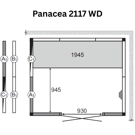 Garinės pirties kabina TYLO PANACEA  2117 WD, Garinės pirtys