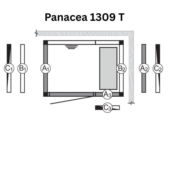 Garinės pirties kabina TYLO PANACEA  1309 T, Garinės pirtys