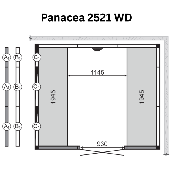 Garinės pirties kabina TYLO PANACEA  2521 WD, Garinės pirtys