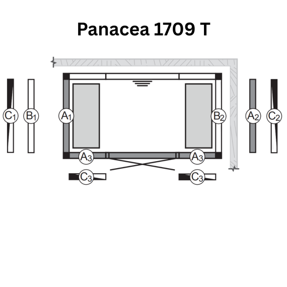 Garinės pirties kabina TYLO PANACEA  1709 T, Garinės pirtys