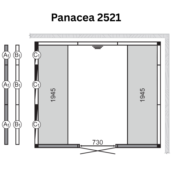 Garinės pirties kabina TYLO PANACEA  2521, Garinės pirtys