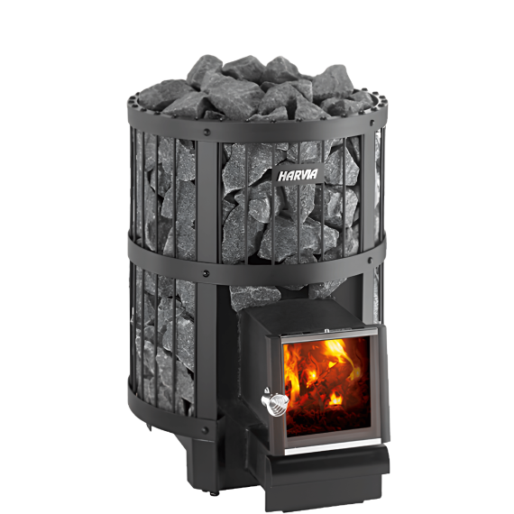 Malkinė pirties krosnelė HARVIA LEGEND 150 SL BLACK, Harvia malkinės pirties krosnelės