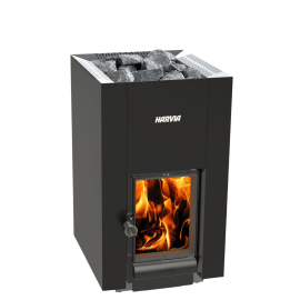 Malkinė pirties krosnelė HARVIA LINEAR 22 GREENFLAME BLACK