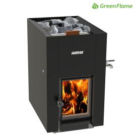 Malkinė pirties krosnelė HARVIA LINEAR 22 GREENFLAME ES BLACK