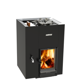 Malkinė pirties krosnelė HARVIA LINEAR 22 GREENFLAME LS BLACK