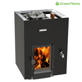 Malkinė pirties krosnelė HARVIA LINEAR 22 GREENFLAME RS BLACK
