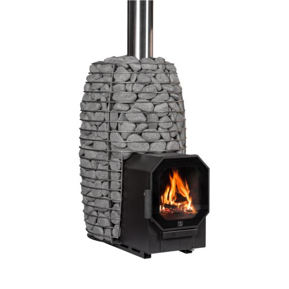 Malkinė pirties krosnelė HUUM FLOW LS, Malkinės pirties krosnelės su išorine pakura