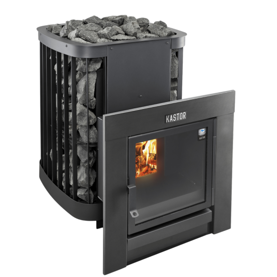 Malkinė pirties krosnelė KASTOR SAGA T 22<br>Chromuota