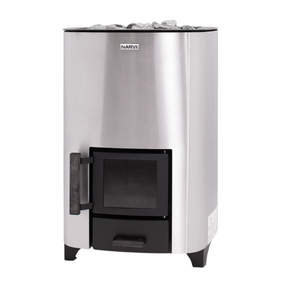 Malkinė pirties krosnelė NARVI NC 16 Stainless, Malkinės pirties krosnelės su vidine pakura