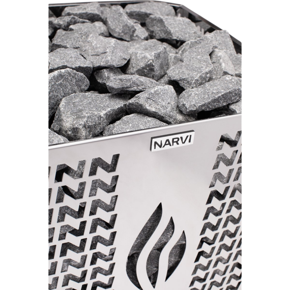 Malkinė pirties krosnelė NARVI STONY 20 Stainless, Malkinės pirties krosnelės su vidine pakura - Kokybiška įranga ir ekspertų pagalba pirties statybai