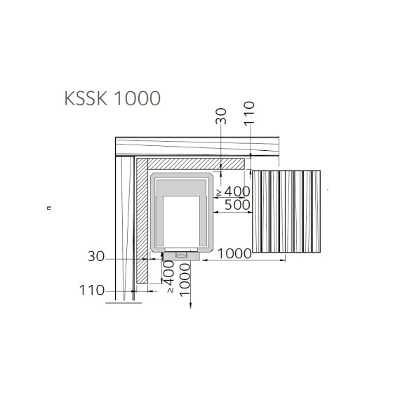 Malkinė pirties krosnelė TULIKIVI KSSK1000