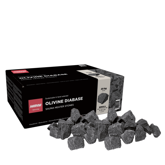 Pirties akmenys HARVIA skaldytas olivinis diabazas 20 kg, 5 - 10 cm, Pirties akmenys