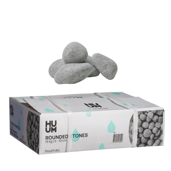 Pirties akmenys HUUM gludintas olivinis diabazas 15 kg, 3 - 5 cm, Pirties akmenys