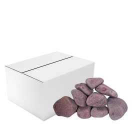 Pirties akmenys avietinis kvarcitas šlifuotas 20kg, 5 - 9 cm