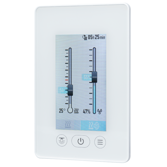 Pirties krosnelės valdymo pultas FASEL FCU5200 DESIGN TOUCH 9,0 kW<br>5000 Balta