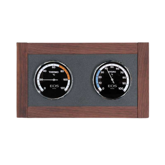 Termometras su higrometru EOS  Riešutmedis, Pirties termometrai, higrometrai