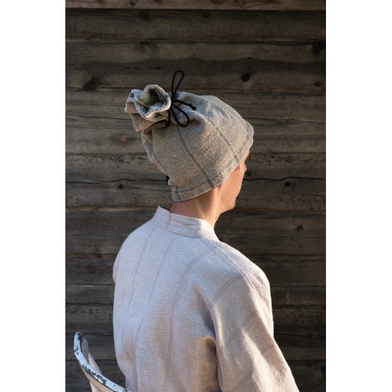 Pirties kepurė TUPAS  Natūrali/Juoda, Pirties kepurės