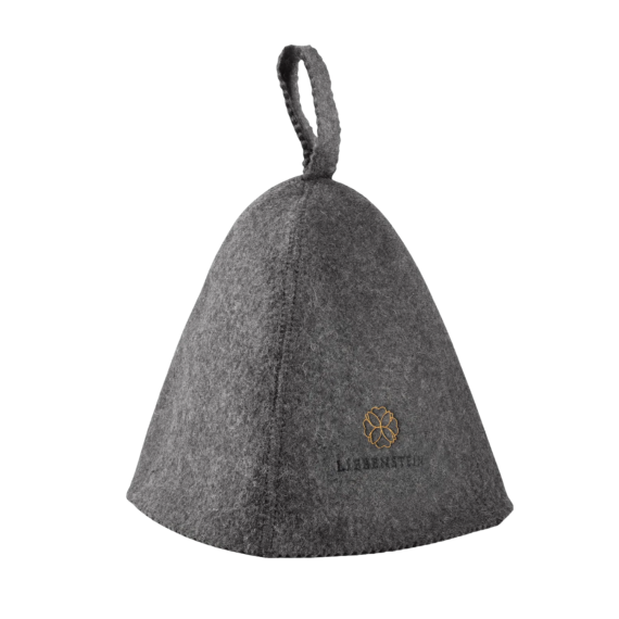 Pirties kepurė vilnonė  Antracitas, Pirties kepurės
