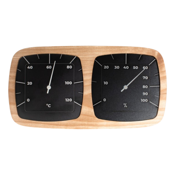 Pirties termometras ir higrometru NARVI juodas, Pirties termometrai, higrometrai